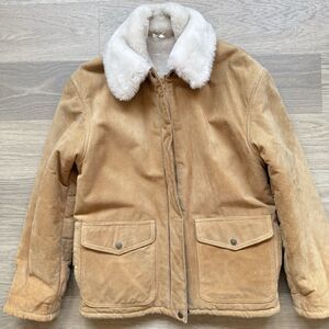 J Percy Marvin Richards Jacket Women Small Leather Sherpa Lined Chore Rancher